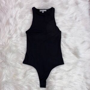 Gaze Black Sleeveless Bodysuit High Neck